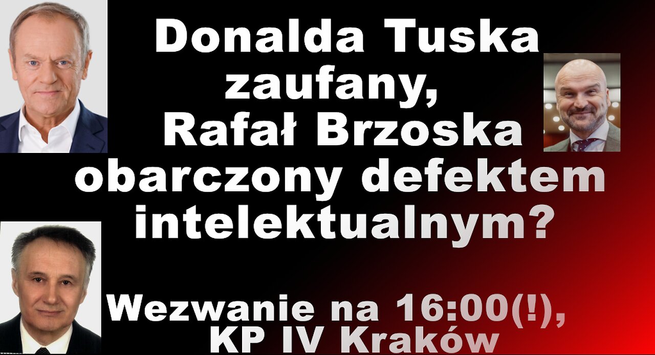 Z.Kękuś PPP 586 R.Brzoska obarczony defektem intelektualnym? Wezwanie na 16:00(!) – KP IV Kraków